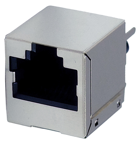 RJ45 WITH SHELL FLAT PIN TOP ENTRY PCB JACK