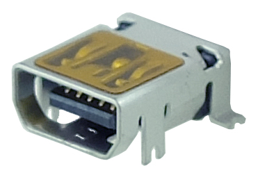 MINI USB 10 PIN FEMALE SMT CONNECTOR